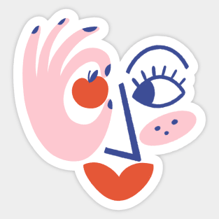 Apple Of My Eye Sticker